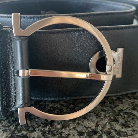 Ferragamo Leather Wide Logo Belt main image 5